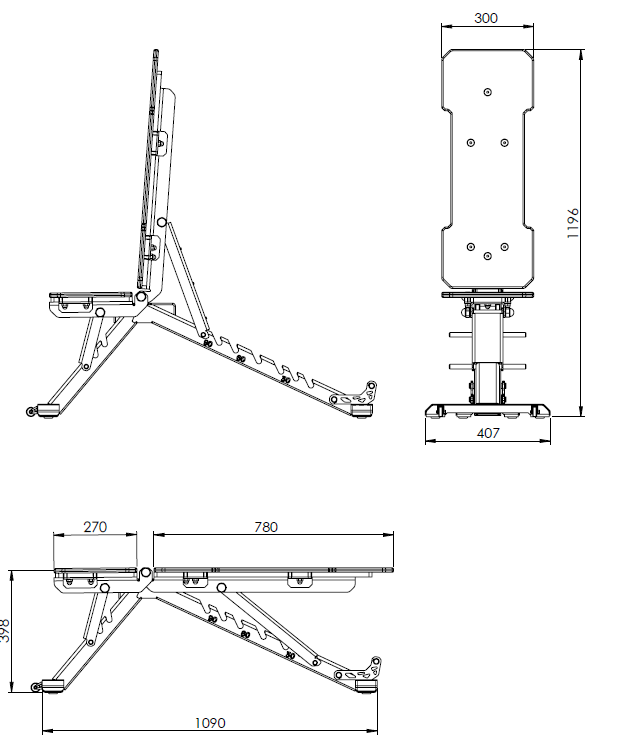 Verstellbare Outdoor-Trainingsbank