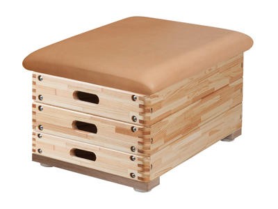 Sprungkasten mit Lederpolsterung