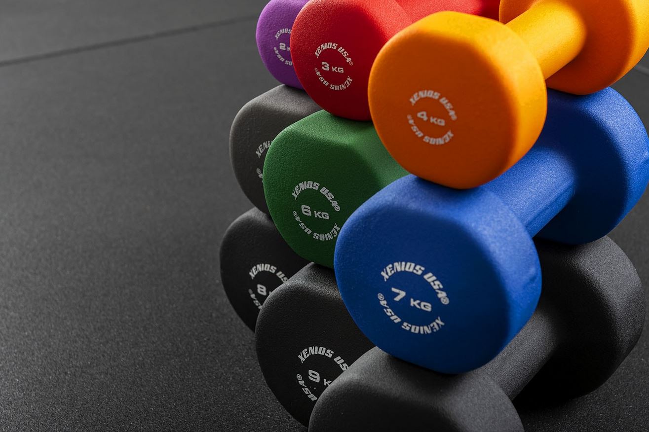 Xenios-Fitness-Hanteln-2-0-bei-pullsh8 Xenios Neopren Hantel Set 1-10 kg