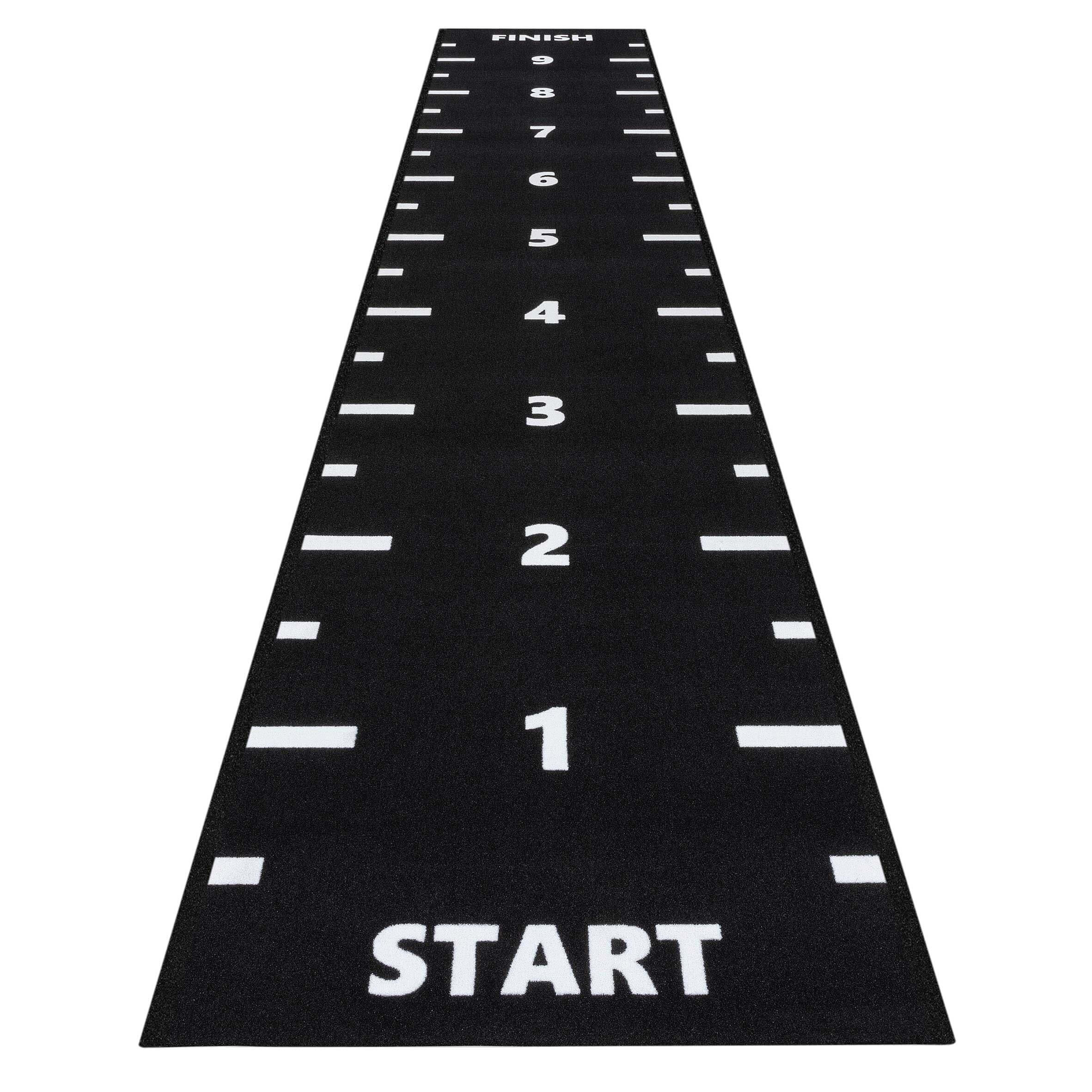 Kunstrasen Sprintbahn mit Nummerierung