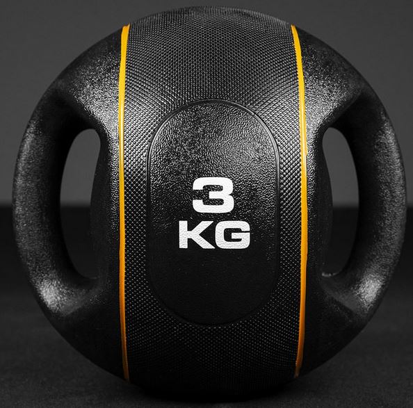 Xenios Fitness Rubber Med Ball mit Griffen