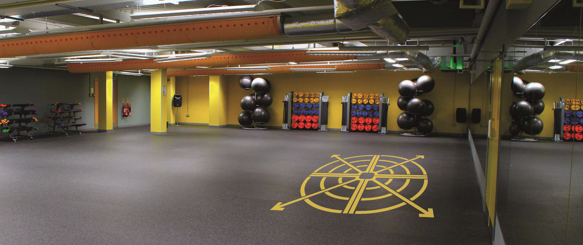 Group-Exercise-Studio Sportec Functional Training Schablonen
