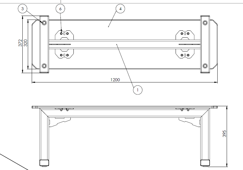 Outdoor-Trainingsbank – flach