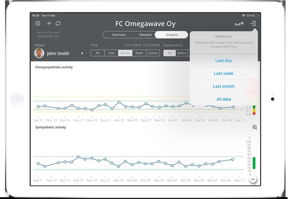 CoachPlusExport Omegawave Coach+