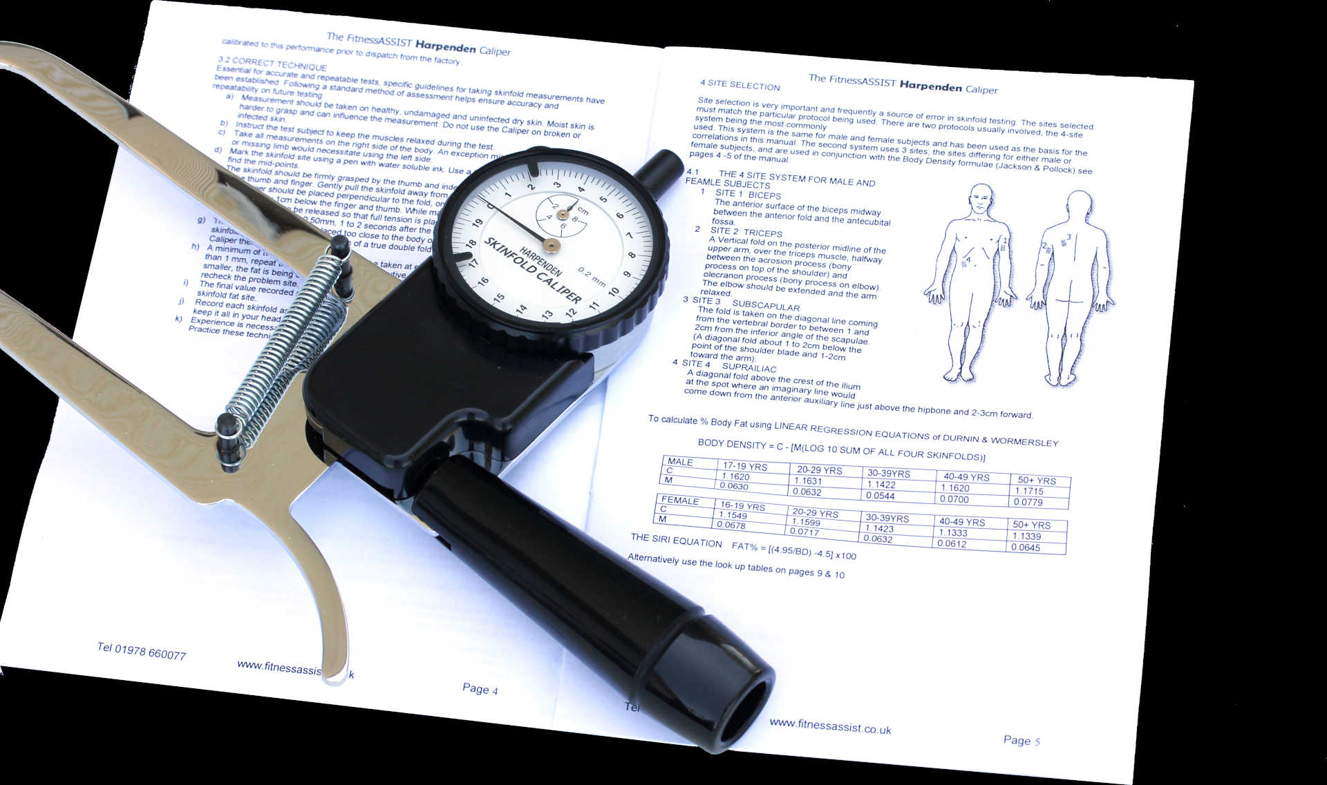 Harpenden Skinfold Caliper / Hautfalten-Messzange