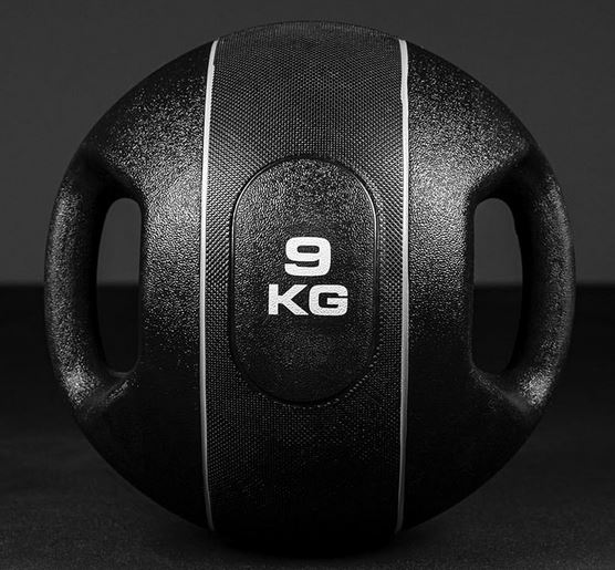 Xenios Fitness Rubber Med Ball mit Griffen